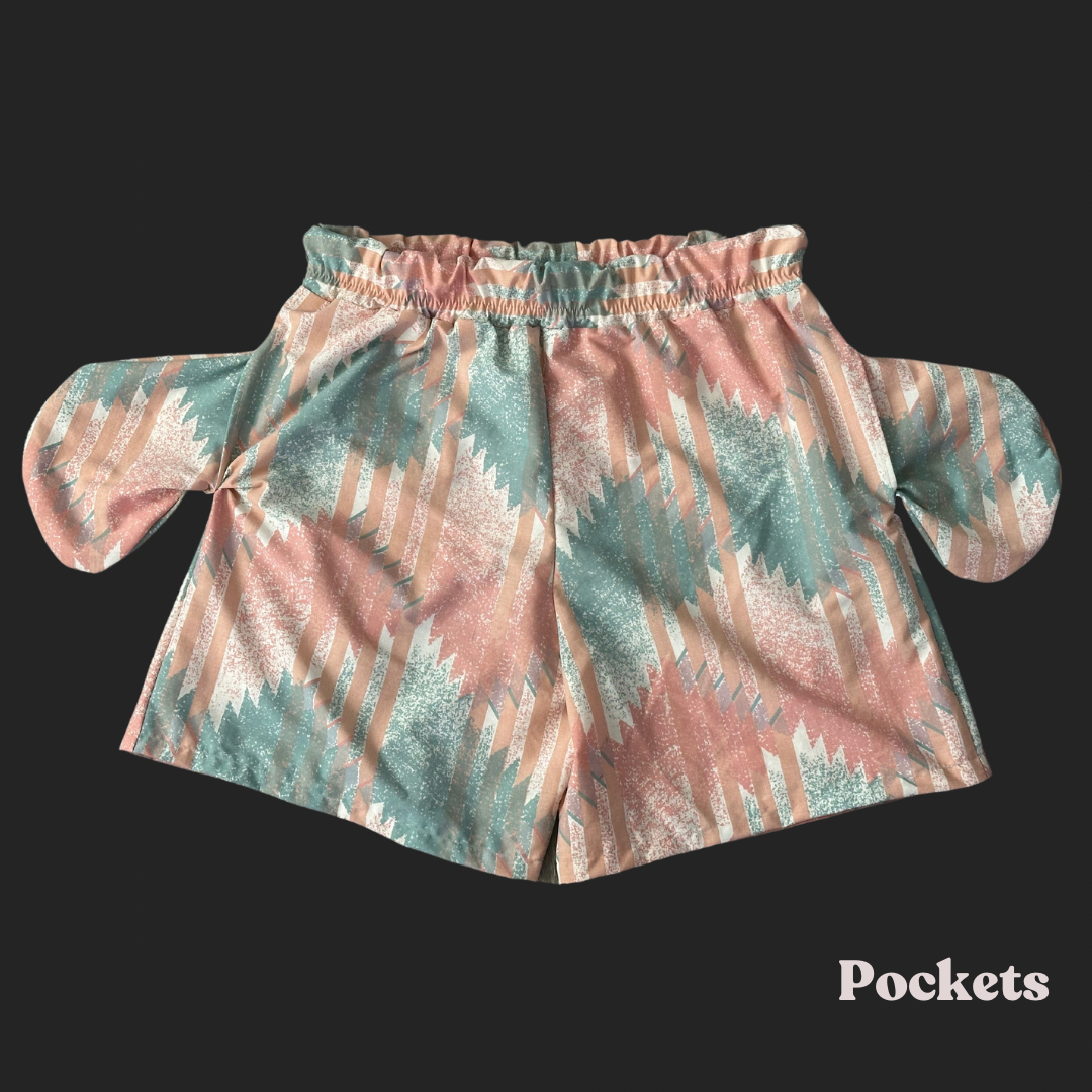 Pink + Teal Shorts